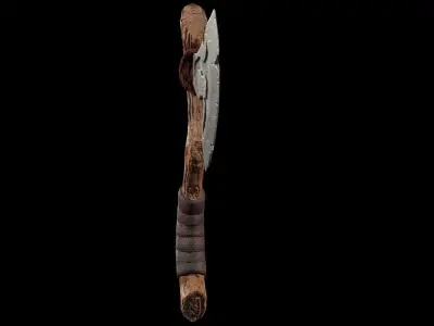 Axe Low-poly viking Free low-poly 3D model