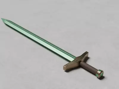 Forest Sword Low-poly 3D model