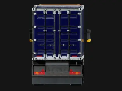 Cargo Truck Low-poly 3D model from CGTrader