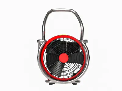 Portable Smoke Exhaust Fan - Low Poly Game-Ready 3D Model Low-poly 3D model
