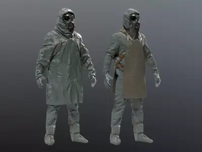 HAZMAT SUIT Chernobyl Liquidator 3D model