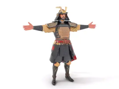 Samurai Armor Gold model pack Low-poly 3D model