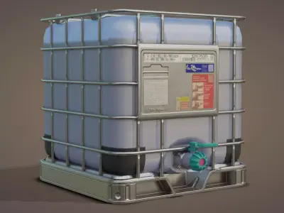 IBC Cubitainer Low-poly 3D model