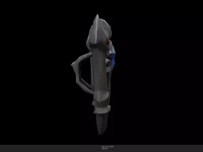 Stylized Knights Shield Game Ready - AI Low-poly 3D model