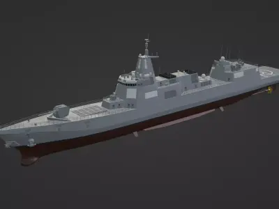 Chinese Navy Type 055 class Destroyer Renhai 3D model