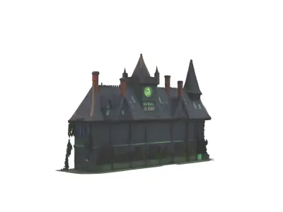 Haunted Mansion Low-poly 3D model