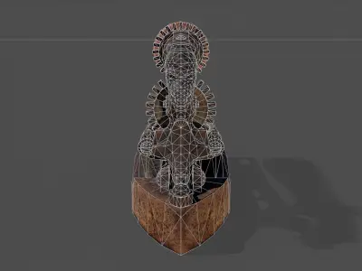 Antique Iron V02 - Low Poly Low-poly 3D model