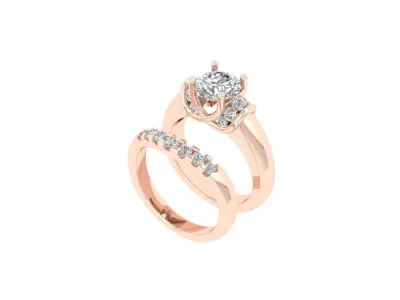 Couple ring 3D print model 2