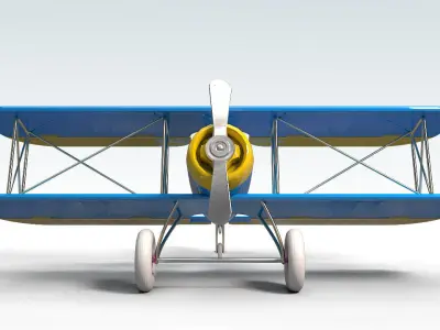 Toy Airplane PBR Low-poly 3D model