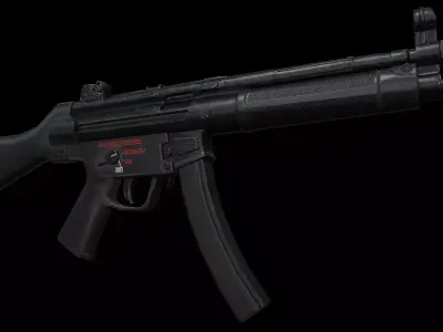 MP5 SMG Low-poly 3D model order