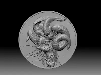 collection of 3D digital sculpts of thematic coins 3D print model