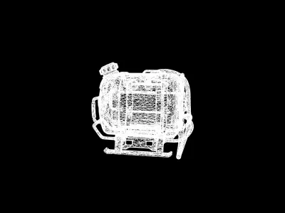 Low Poly Stylized Moto Fuel Dispenser Low-poly 3D model