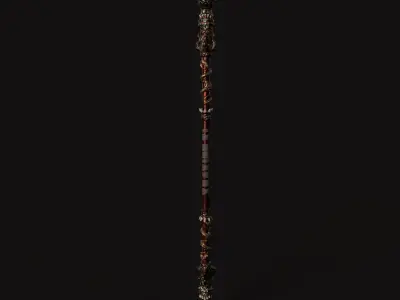 Combat Staff 02 V2 Low-poly 3D model