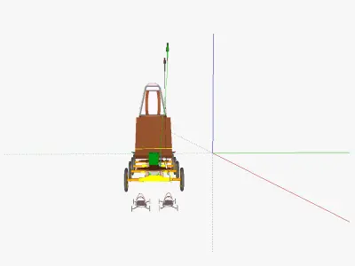 AT rollerskates and mountainboard 3D model