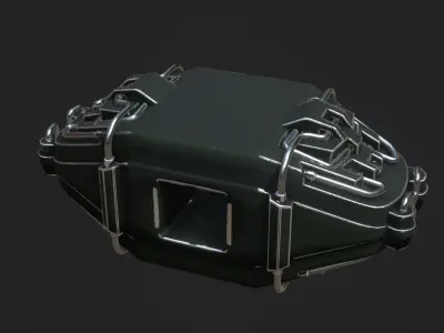 Scifi hard surface Low-poly 3D model