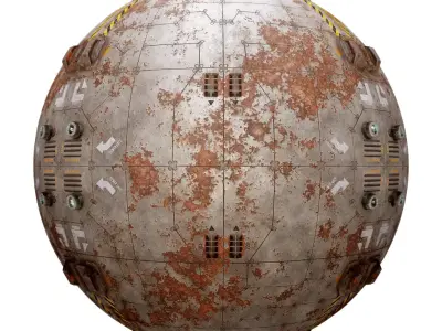 PBR Sci-Fi Industrial Texture 51 Low-poly 3D model