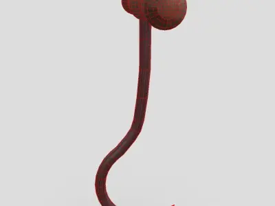 Meat Hook 6 Low-poly 3D model