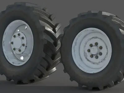 Tractor wheelset 3D model