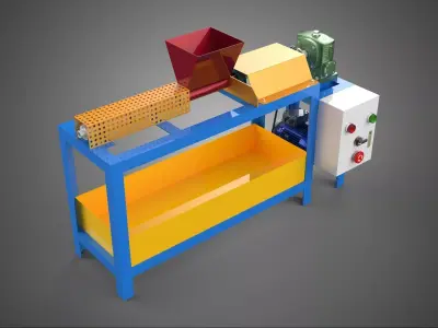 PLASTIC PIPES EXTRUSION MACHINE EXTRUDER GRANULE RECYCLING LINE 3D model