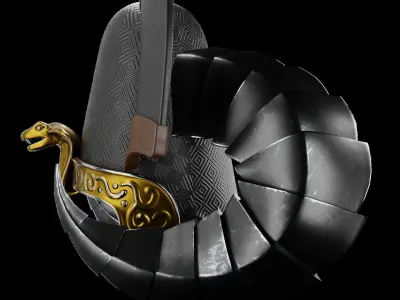 Pharaoh Hat 04 - SciFi Character Design Low-poly 3D model Low-poly 3D model