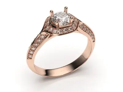 solitaire with ring sizes  8 part S23 3D print model