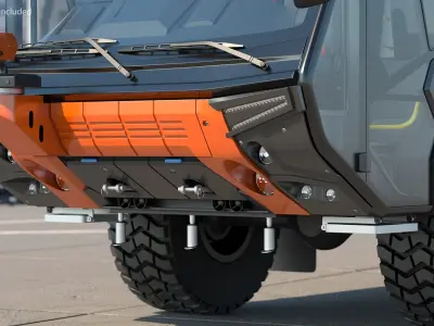 Firefighting Truck 6x6 3D model