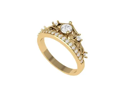 Crown Ring  3D print model purchase