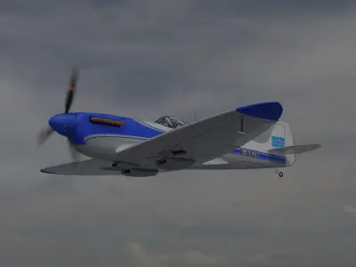 Supermarine Spitfire civil registration 3D model