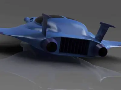 Aquaflyer spaceship 3D print model