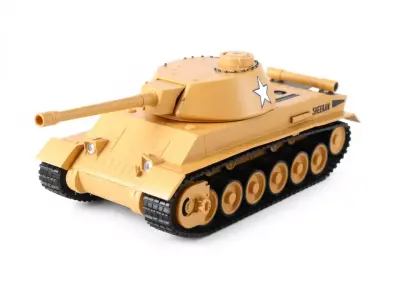 Golden Sherman Tank model pack Low-poly 3D model