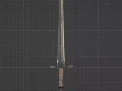 Sword Low-poly 3D model 28