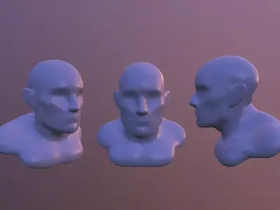 Basemesh Strong-Tank Male Character 3D model