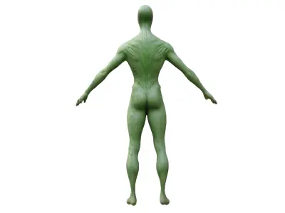Realistic Alien Low-poly 3D model