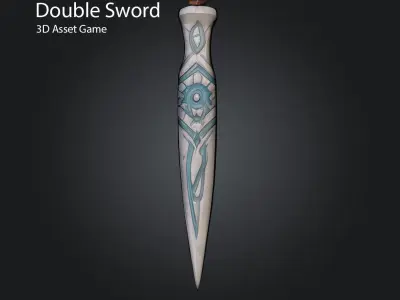 Double Sword Free low-poly 3D model