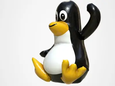 PINGUIN FLOAT Low-poly 3D model