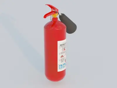 Standart Fire Extinguisher Low-poly 3D model