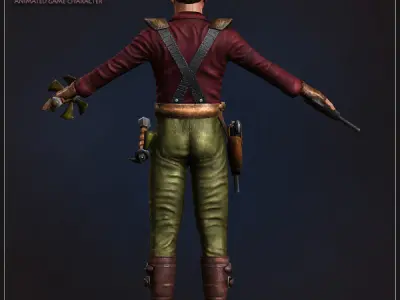 Captain Scott Dow  Low-poly 3D model