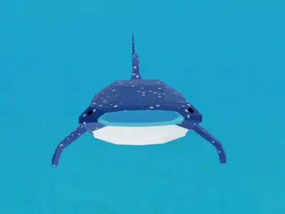 Low-poly Whale Shark Low-poly 3D model