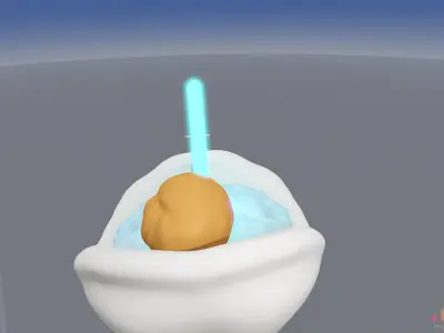 Kenobi Fun with LightSaber 3D model