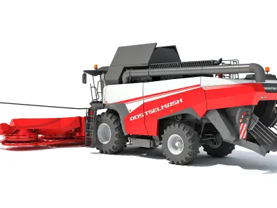 Forage Harvester Combine Rostselmash 3D model