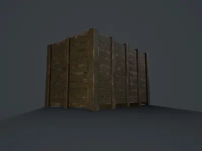 Military box Low-poly 3D model 4