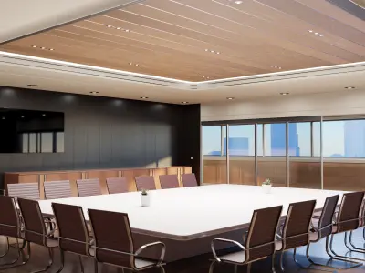 Modern Conference Room 3D Model - blender - fbx - obj 3D model