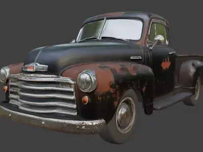 Vintage Rusty Pickup Truck 3D Model 3D model 36