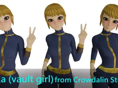 Nika Vault girl 3D model