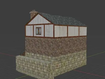 3D Old Pirate House 3D model