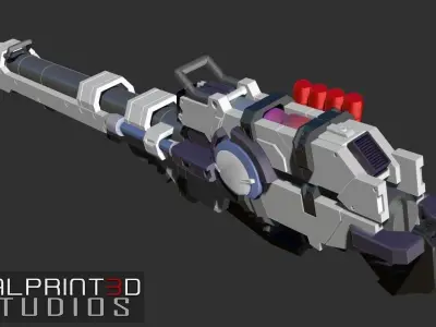 Hyper Mega Bazooka Launcher MG Scale 3D print model