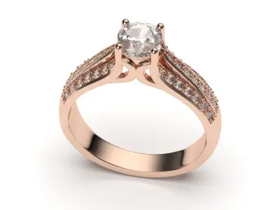 solitaire with ring sizes  8 part S22 3D print model