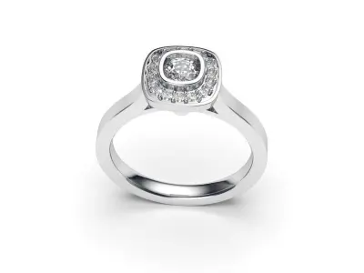 solitaire with ring sizes  8 part S97 3D print model