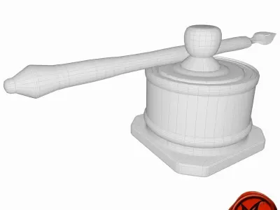 Pen and Ink A Low-poly 3D model