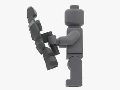 Lego Realsize Shield Low-poly 3D model